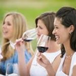 happy best wine club members drinking wine