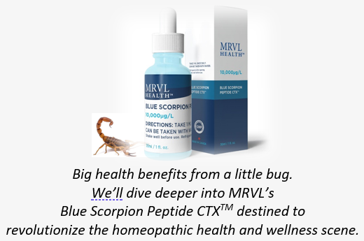 Bottle of blue scorpion immune support.